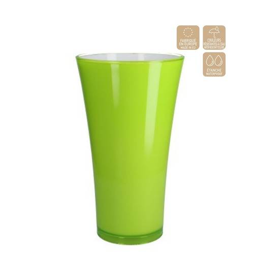 Kunststoff Vase Fizzy hell grün D20cm H35cm