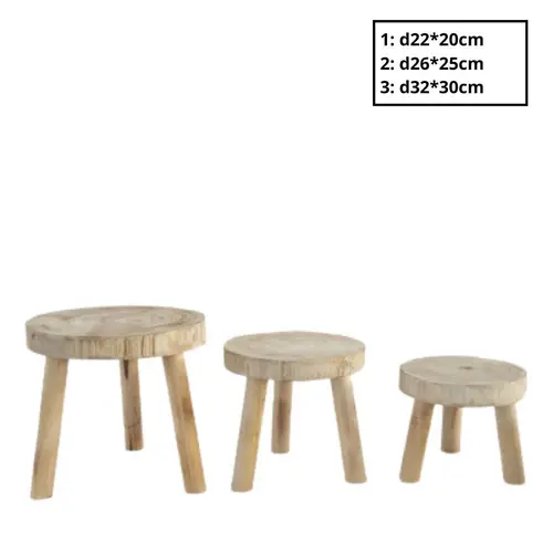 Beistelltisch Ortega braun S/3 D32cm H30cm 