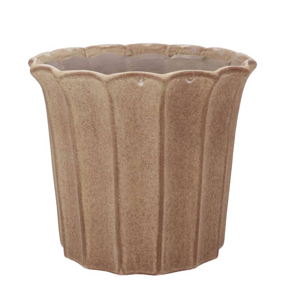 Keramik Übertopf Macy Sand 21x21x18cm