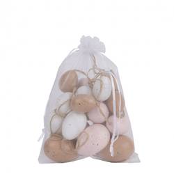 Hänger Ei mix braun/rosa/weiss 04x06cm x20