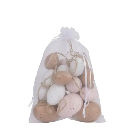 Hänger Ei mix braun/rosa/weiss 04x06cm x20