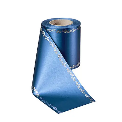 Krago efeu silber enzianblau 100mm - 25m