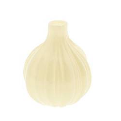 Glas Vase Velin creme D12cm H14.5cm
