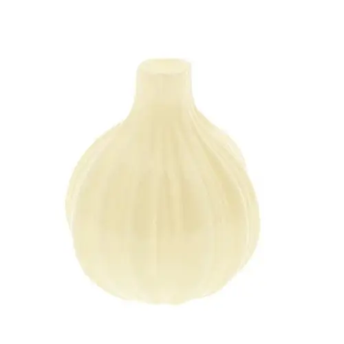 Glas Vase Velin creme D12cm H14.5cm