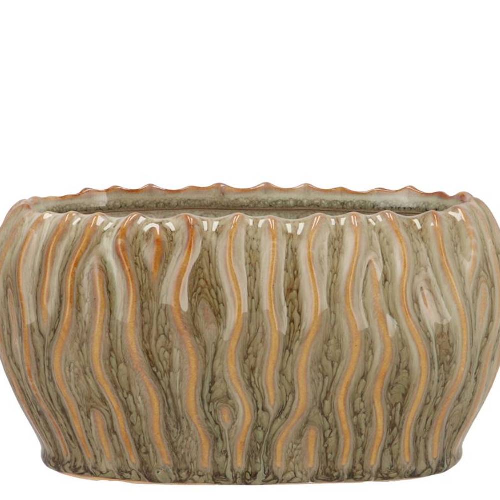 Keramik Schale Finn grün 22x13x12cm
