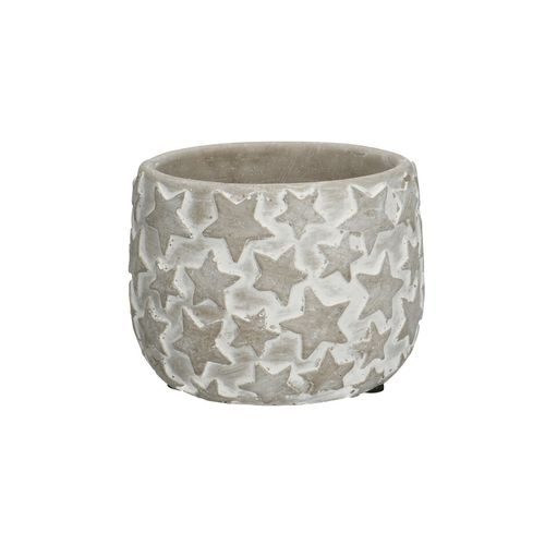 Keramik Beton Stern grau D12cm H09cm