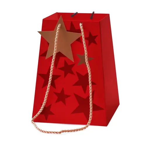 Tasche Starbeat rot 11/11x15/15x20cm