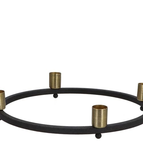 Kerzenständer Ariana schwarz/gold 27cm