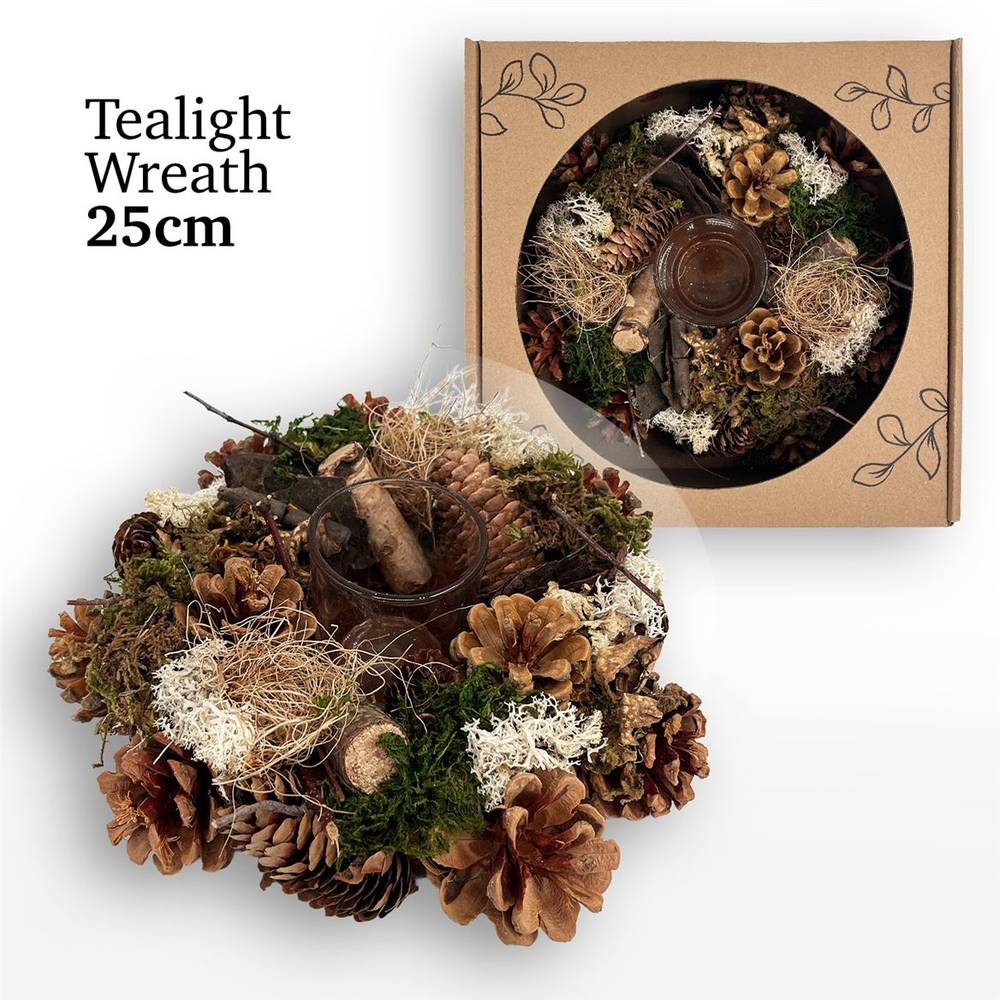 Kranz Teelicht natur D25cm