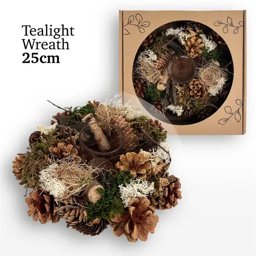 Kranz Teelicht natur D25cm
