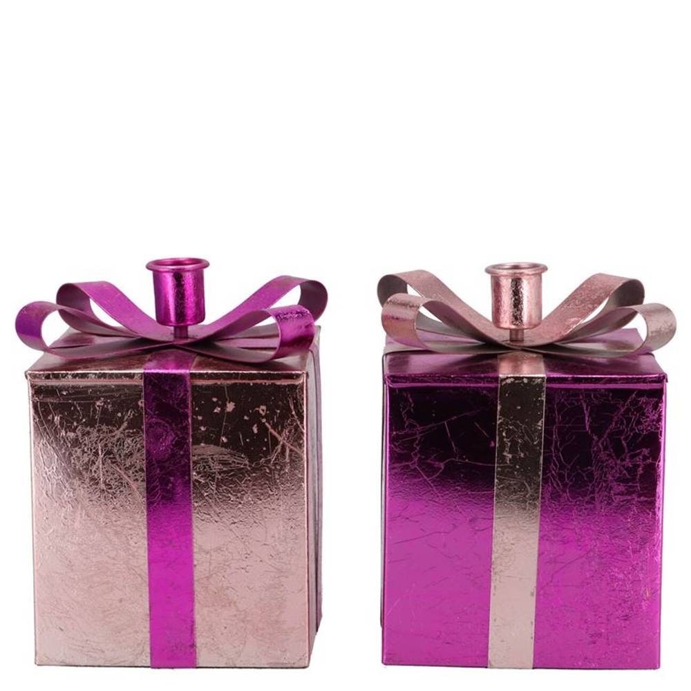 Kerzenständer Nordic rosa mix 09x14cm