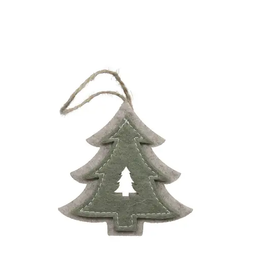 Hänger Baum Filz grün 08.5cm 