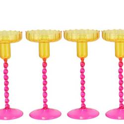 Kerzenständer Jules Dutch rosa/gelb 09x22cm