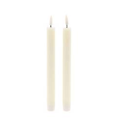 LED Kerze Azra creme D02.2cm L24.5cm x2 ex.AA