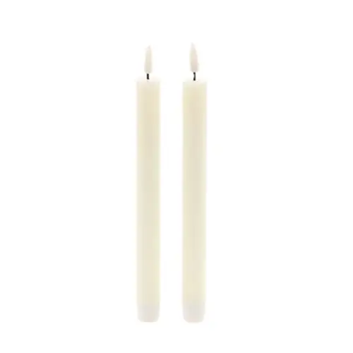 LED Kerze Azra creme D02.2cm L24.5cm x2 ex.AA