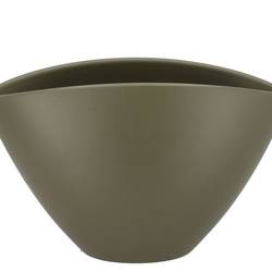 Keramik Orchidee Schale Matt taupe 28x17cm