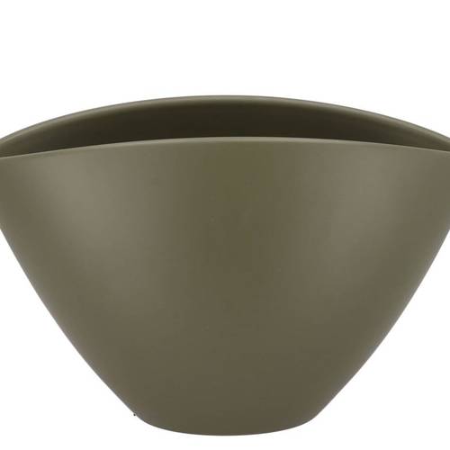 Keramik Orchidee Schale Matt taupe 28x17cm