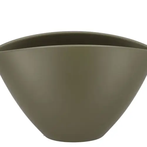 Keramik Orchidee Schale Matt taupe 28x17cm