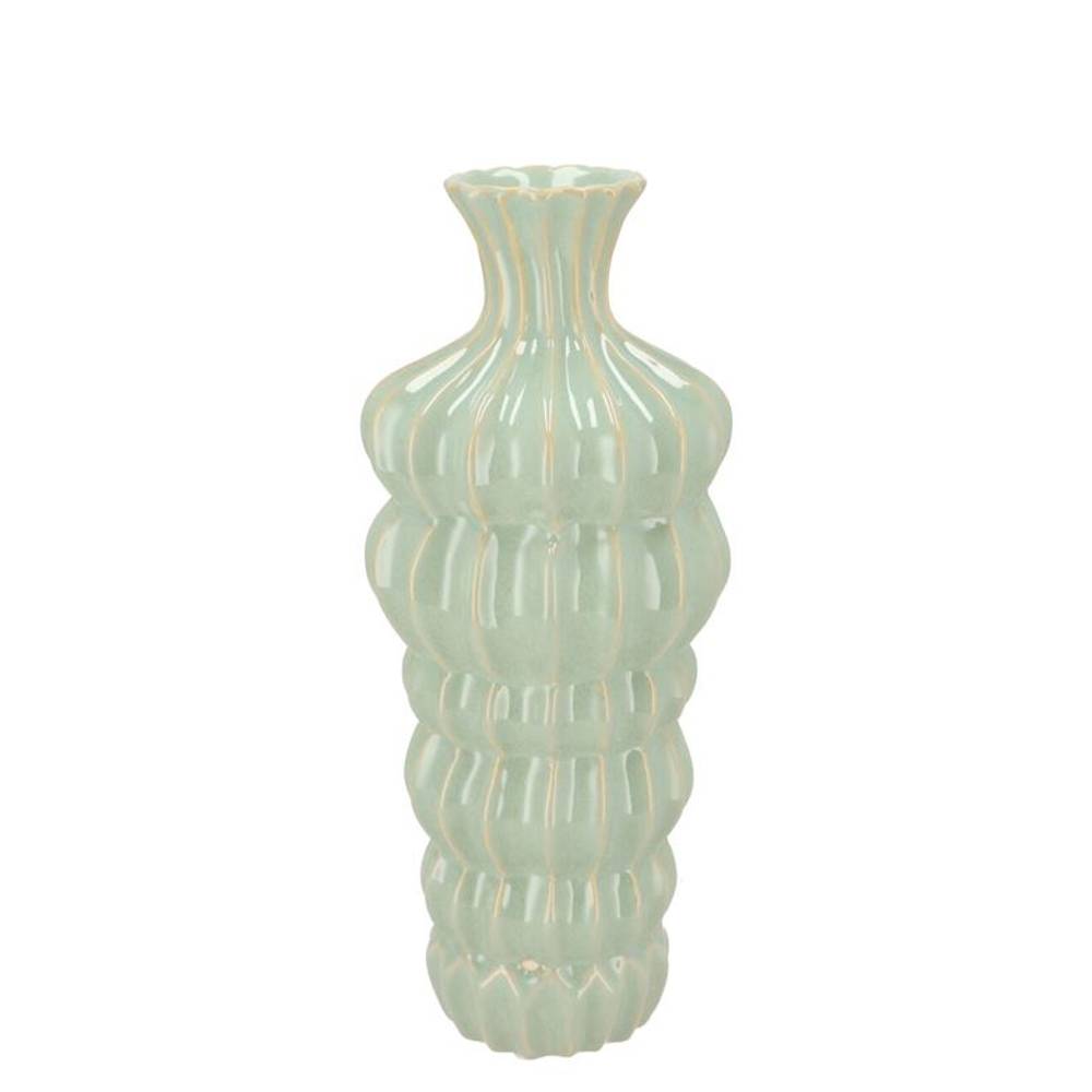 Keramik Vase Dunja grün 12x12x25cm