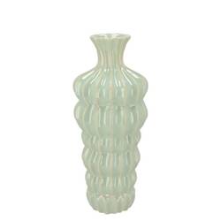 Keramik Vase Dunja grün 12x12x25cm