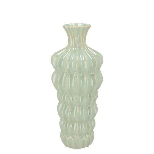 Keramik Vase Dunja grün 12x12x25cm