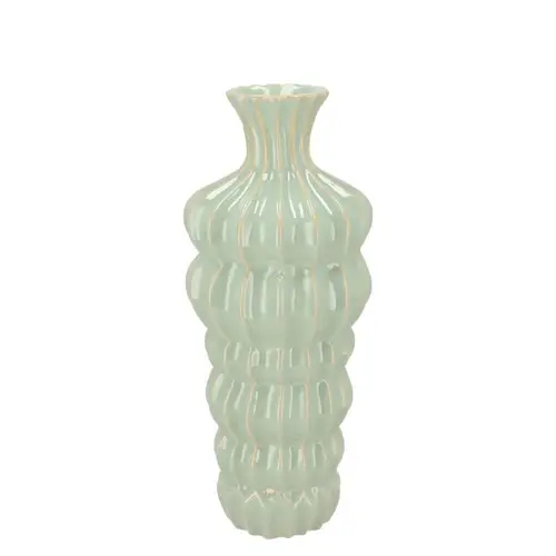 Keramik Vase Dunja grün 12x12x25cm
