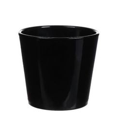 Keramik Orchidee Übertopf schwarz D14cm H13cm