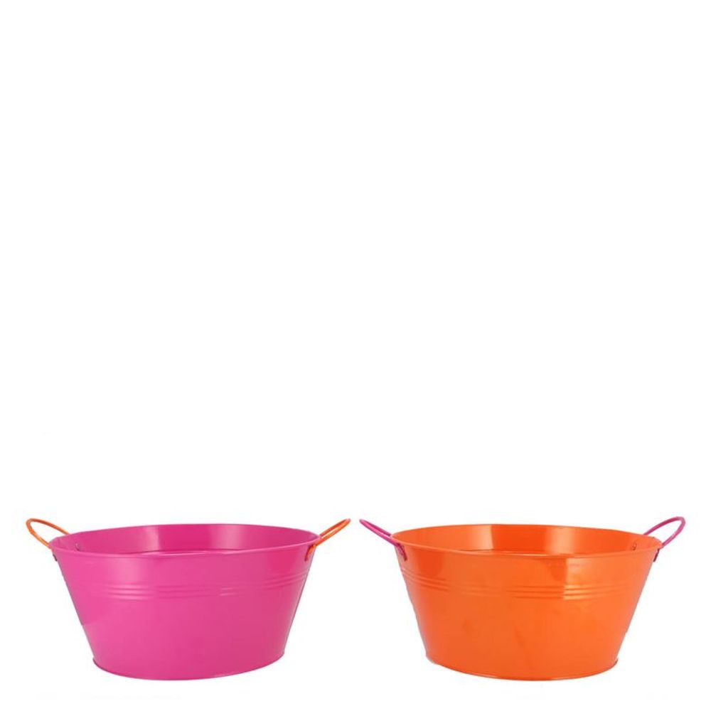 Zink Schale fuchsia/orange 20x10cm