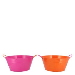 Zink Schale fuchsia/orange 20x10cm