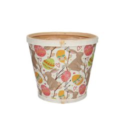 Holz Übertopf Ostern D17cm H15cm