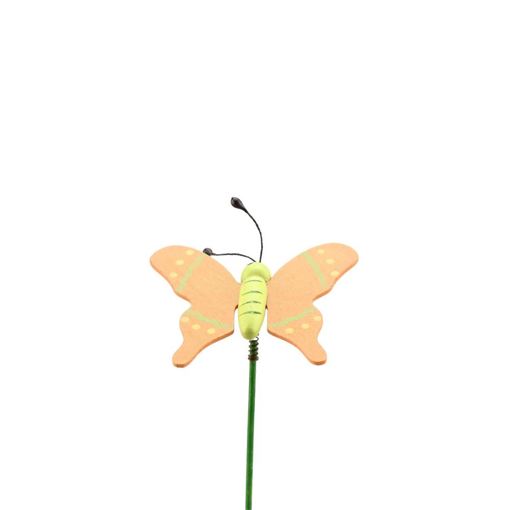 Schmetterling auf Stab orange L20cm 05cm