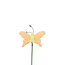 Schmetterling auf Stab orange L20cm 05cm