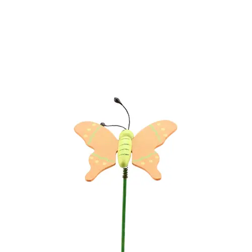 Schmetterling auf Stab orange L20cm 05cm