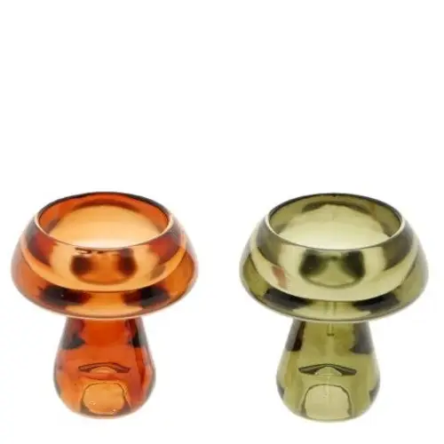 Teelichthalter Pilz mix D08cm H08.5cm