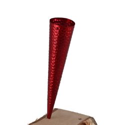 Teelichthalter Spitz rot 4x20cm