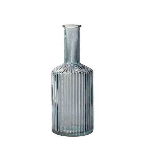 Glas Flasche Margje blau D02/08cm H21cm