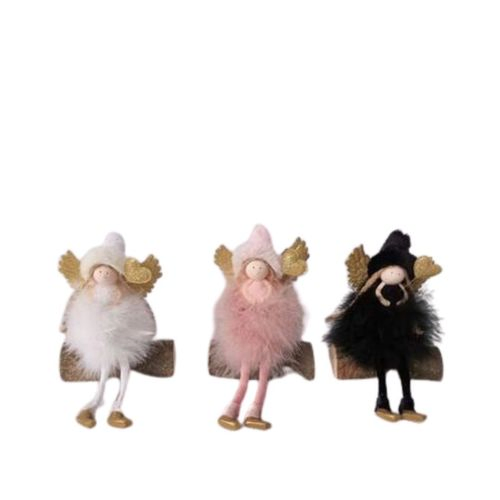 Engel sitzend Fluffy mix 5/11x9cm