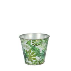 Zink Übertopf Urban grün D11cm H10cm