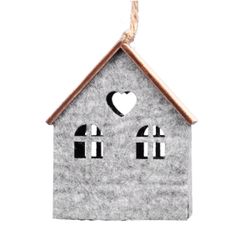 Hänger Haus grau 7X5.5x8.5cm 