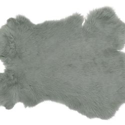 Pelz Fell Deko minzegrün L47cm B36cm