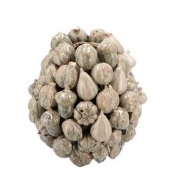 Keramik Vase Wald Früchte grün D15cm H16cm