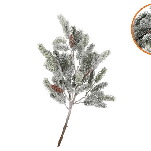 Seidenkiefer mit Zapfen und Schnee L102cm