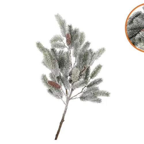 Seidenkiefer mit Zapfen und Schnee L102cm