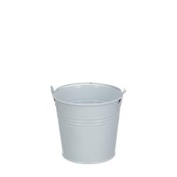 Zink Eimer weiss D10cm H9cm
