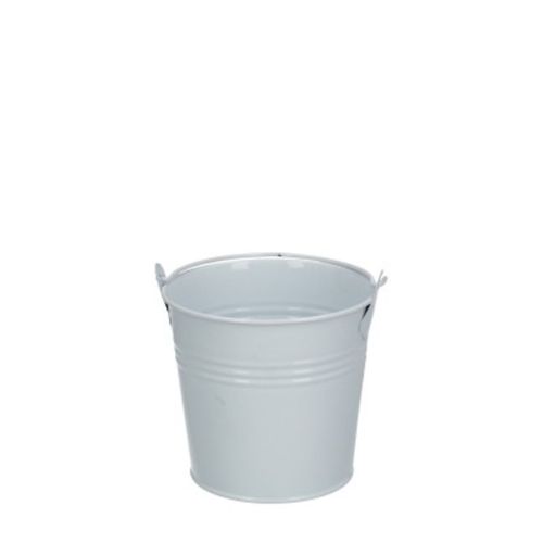 Zink Eimer weiss D10cm H9cm