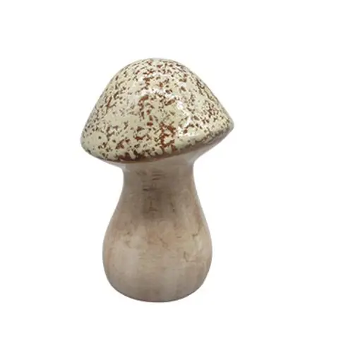 Deko Pilz braun D07cm H11.5cm