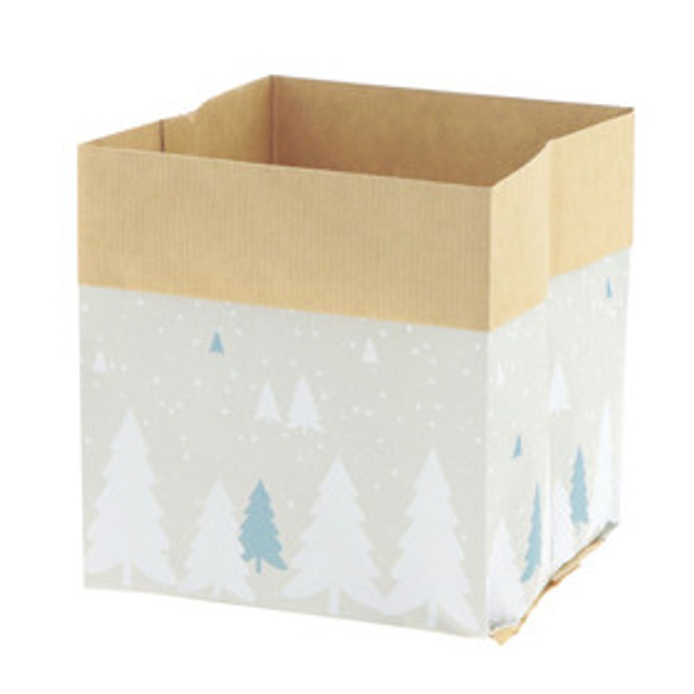 Tasche Weihnachten weiss D12.5cm H12.5cm