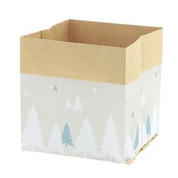 Tasche Weihnachten weiss D12.5cm H12.5cm