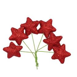 Stern auf Draht Jolly Shine rot 04x07cm x96