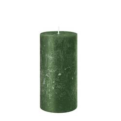 Stumpfkerze Rustikal jägergrün D07cm H14cm